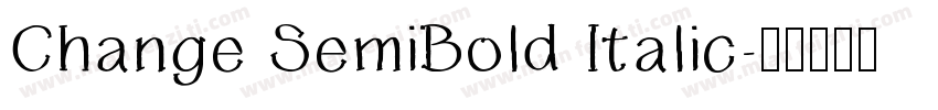 Change SemiBold Italic字体转换